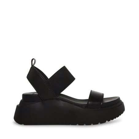 Black Steve Madden Cruise Women's Platform Sandals | FLCBP6308