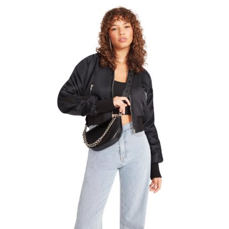 Black Steve Madden Eva Women's Jackets | XMLFA7036