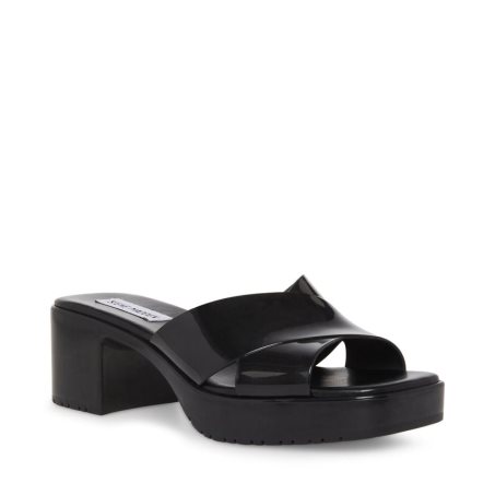 Black Steve Madden Harley Women's Mules | AXMEU3426