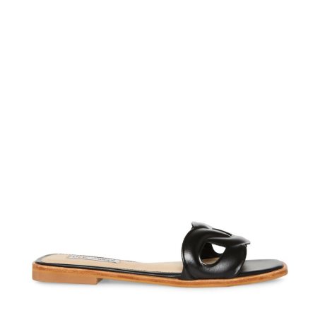 Black Steve Madden Helene Women's Slides | GUZVJ5819