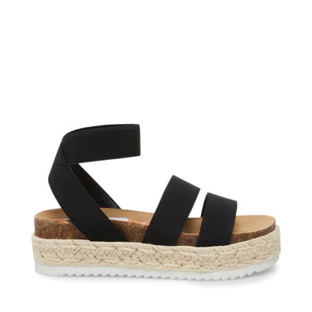 Black Steve Madden Jkimmie Kids' Platform Sandals | GSXUA9276