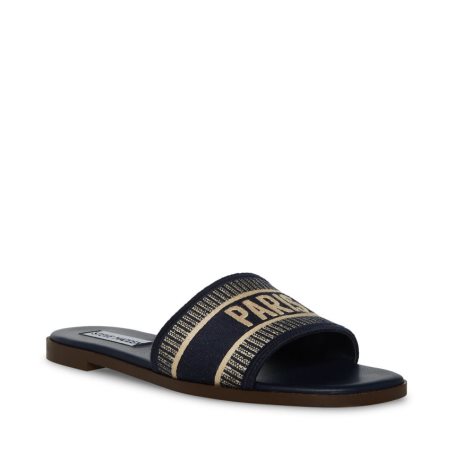 Black Steve Madden Knox Women's Slides | DA12WU4092