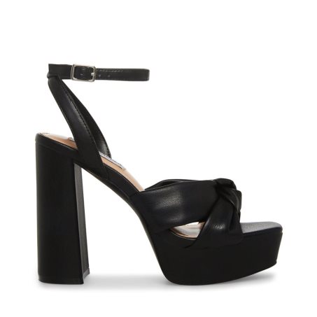 Black Steve Madden Lala Women's Heels Sandals | JPVRI5938