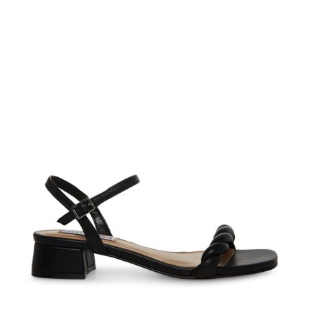 Black Steve Madden Magnetic Women's Heels Sandals | DNVKJ7348