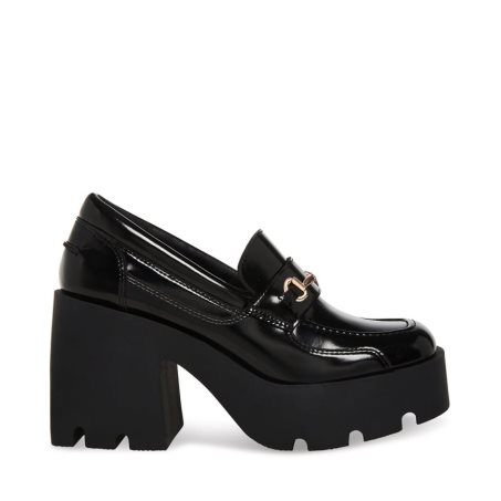 Black Steve Madden Penelope Patent Women's Platform Shoes | GCJFZ3678