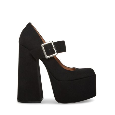 Black Steve Madden Plaza Women's Heels | MJGZN5832