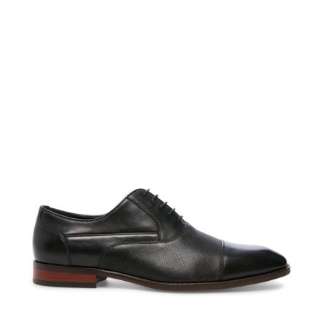 Black Steve Madden Proctor Leather Men's Derby Shoes | WHMGC6934