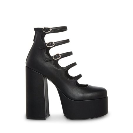 Black Steve Madden Rosario Women's Platform Shoes | ZHXOE2951