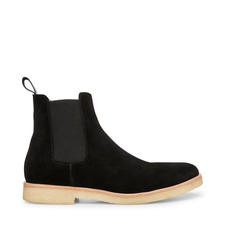 Black Steve Madden Wilshire Suede Men's Chelsea Boots | SXKRM8602