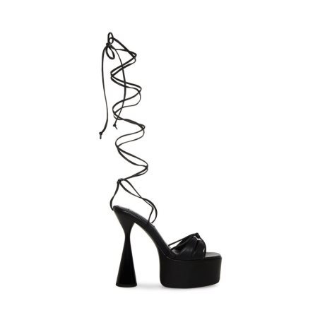 Black Steve Madden Yasmyn Women's Heels Sandals | TPWMC4658