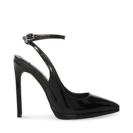 Black Steve Madden Zayla Patent Women's Heels | LVXHR8192