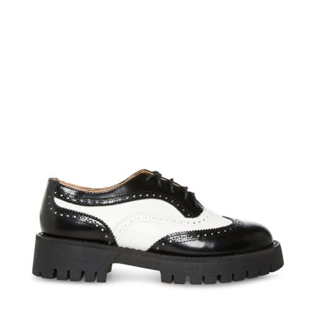 Black / White Steve Madden Lance Women's Platform Shoes | KPIW124630