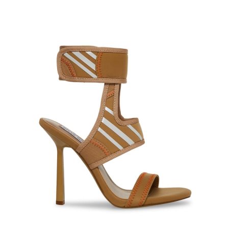 Brown Steve Madden Carmella Women's Heels Sandals | JLSVB9374