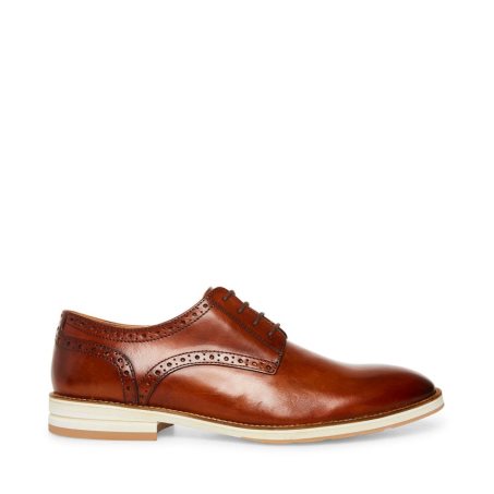 Brown Steve Madden Derbyy Leather Men's Derby Shoes | FRXHZ6547