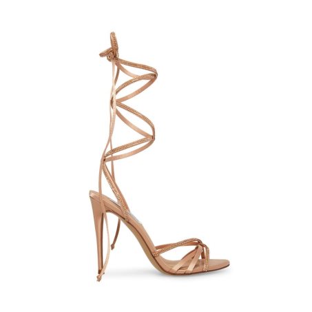 Brown Steve Madden Larisa Women's Heels Sandals | BUNZV9371