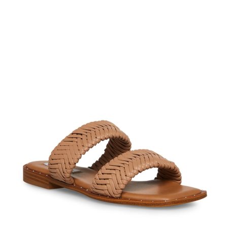 Brown Steve Madden Sharyn Women's Flat Sandals | NSGWK9681