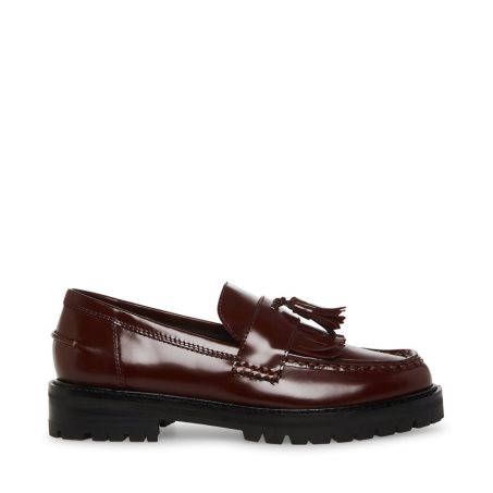 Burgundy Steve Madden Minka Women's Loafers | HVZMK3910