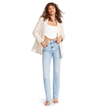 Cream Steve Madden Audrey Women's Blazers | UESKW0324