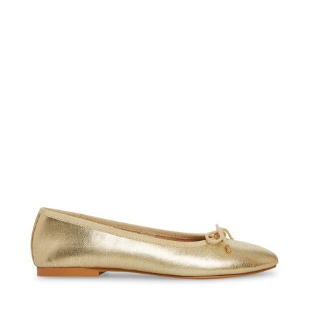 Gold Steve Madden Blossoms Women's Ballet Flats | WDH12J1286