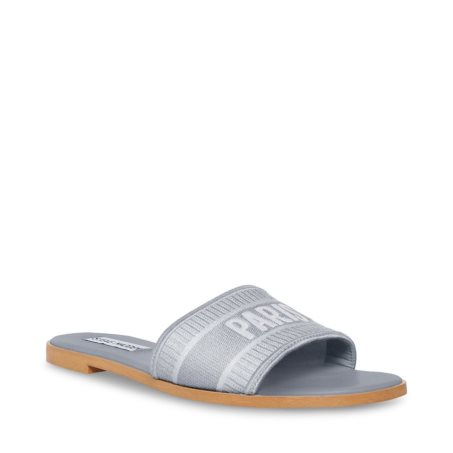 Grey Steve Madden Knox Women's Slides | MPWSZ7253