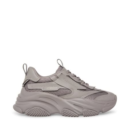 Grey Steve Madden Possession Women's Sneakers | XEKCH3957