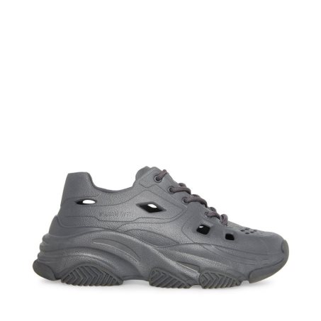 Grey Steve Madden Possessive Women's Sneakers | LUJVR0689