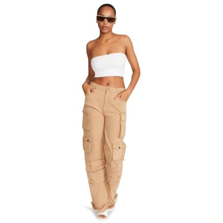 Khaki Steve Madden Brody Women's Pants | I12VCT1803