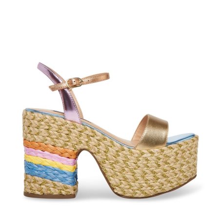 Multicolor Steve Madden Andrea Women's Platform Sandals | SUTXD2647