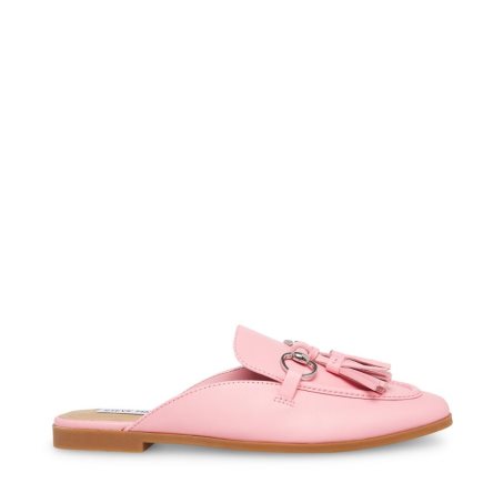 Pink Steve Madden Cayler Leather Women's Mules | GMKUO1059