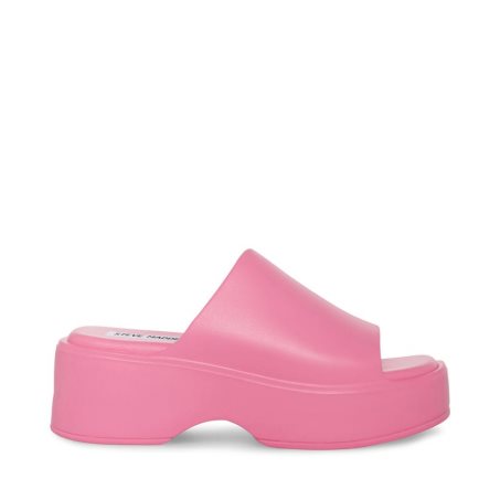 Pink Steve Madden Slinky-j Women's Platform Sandals | MDUKG3472