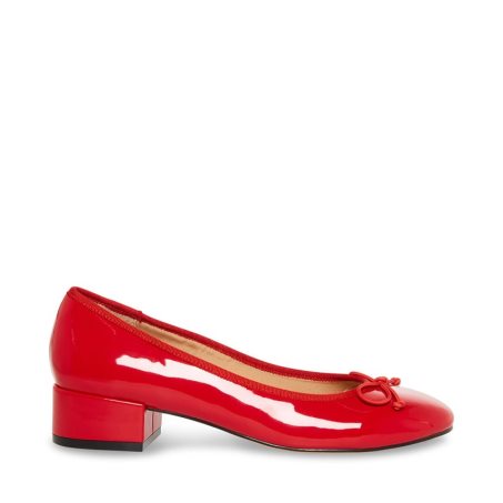 Red Steve Madden Cherish Patent Women's Heels | BOYZG3021