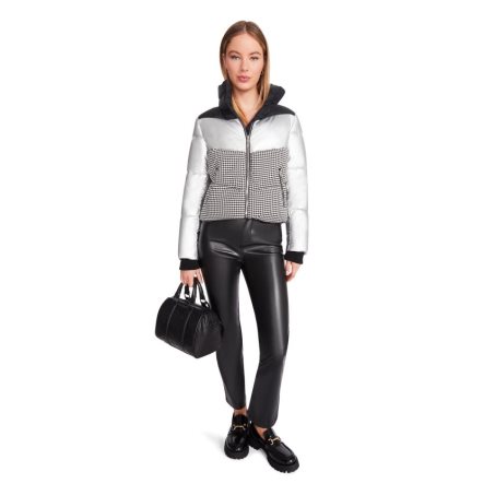 Silver / Black Steve Madden Ariana Women's Jackets | LETFY3820