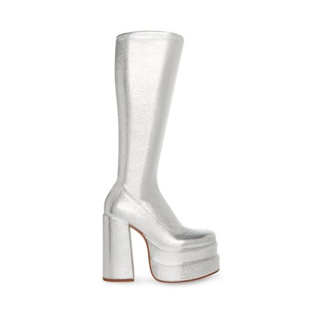 Silver Steve Madden Cypress Women's Knee-high Boots | NOJPZ1572