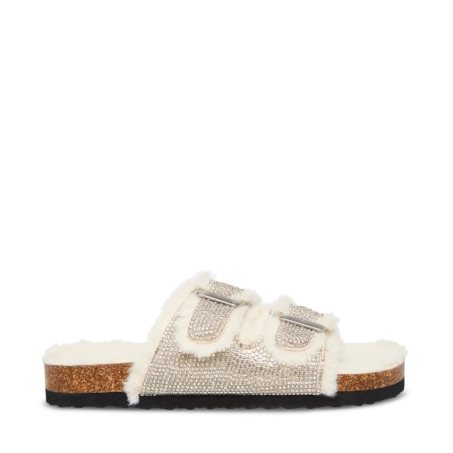 Silver Steve Madden Jleena Kids' Slides | KCOYR2194