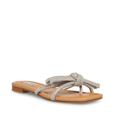 Silver Steve Madden Maura-r Women's Slides | ZPLEK3081