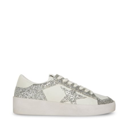 Silver Steve Madden Perona Women's Sneakers | NYIFS3896