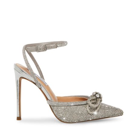 Silver Steve Madden Viable-r Women's Heels | OVEJ129604