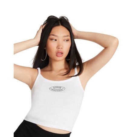 White Steve Madden Alexa Women's Tanks | ZHPMX8735