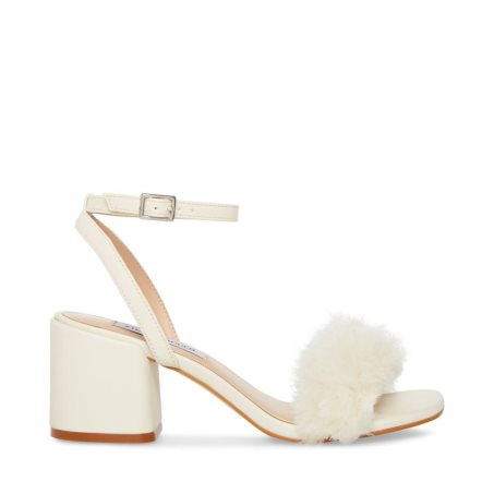 White Steve Madden Audrina-f Women's Heels Sandals | EBRMT6750