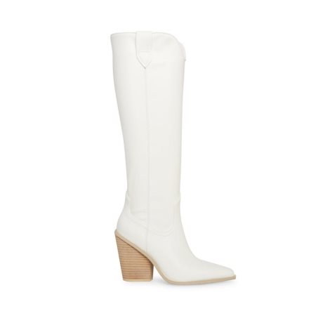 White Steve Madden Bronco Women's Knee-high Boots | GIDOE7496