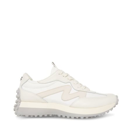 White Steve Madden Campo Women's Sneakers | UDVPE6704