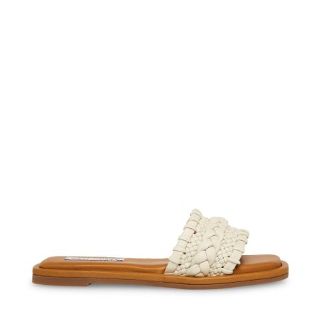 White Steve Madden Genevie Women's Slides | UBTDA2318