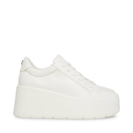 White Steve Madden Glimpse Women's Platform Shoes | DSIAM4532