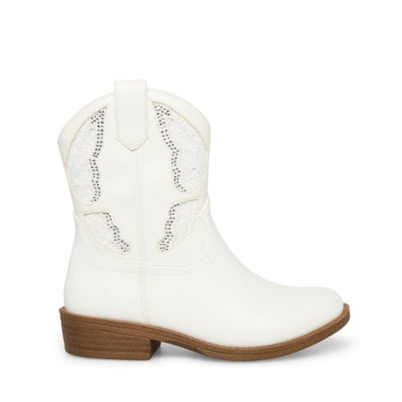 White Steve Madden Jhayward Kids' Ankle Boots | JBNDF3157