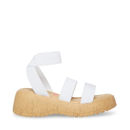 White Steve Madden Jsammie Kids' Platform Sandals | IMJEH2071