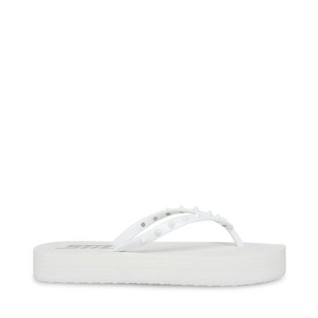 White Steve Madden Lumi Women's Flip Flops | CDPRG3489