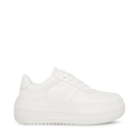 White Steve Madden Perrin Women's Sneakers | 12TSZV6892