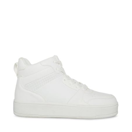 White Steve Madden Scott Women's Sneakers | 12SDJX0769