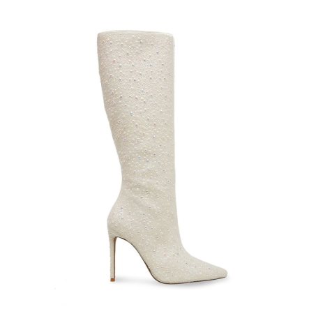 White Steve Madden Valinda Women's High Boots | RPITV7398