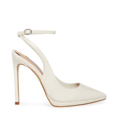 White Steve Madden Zayla Women's Heels | FXISP6870